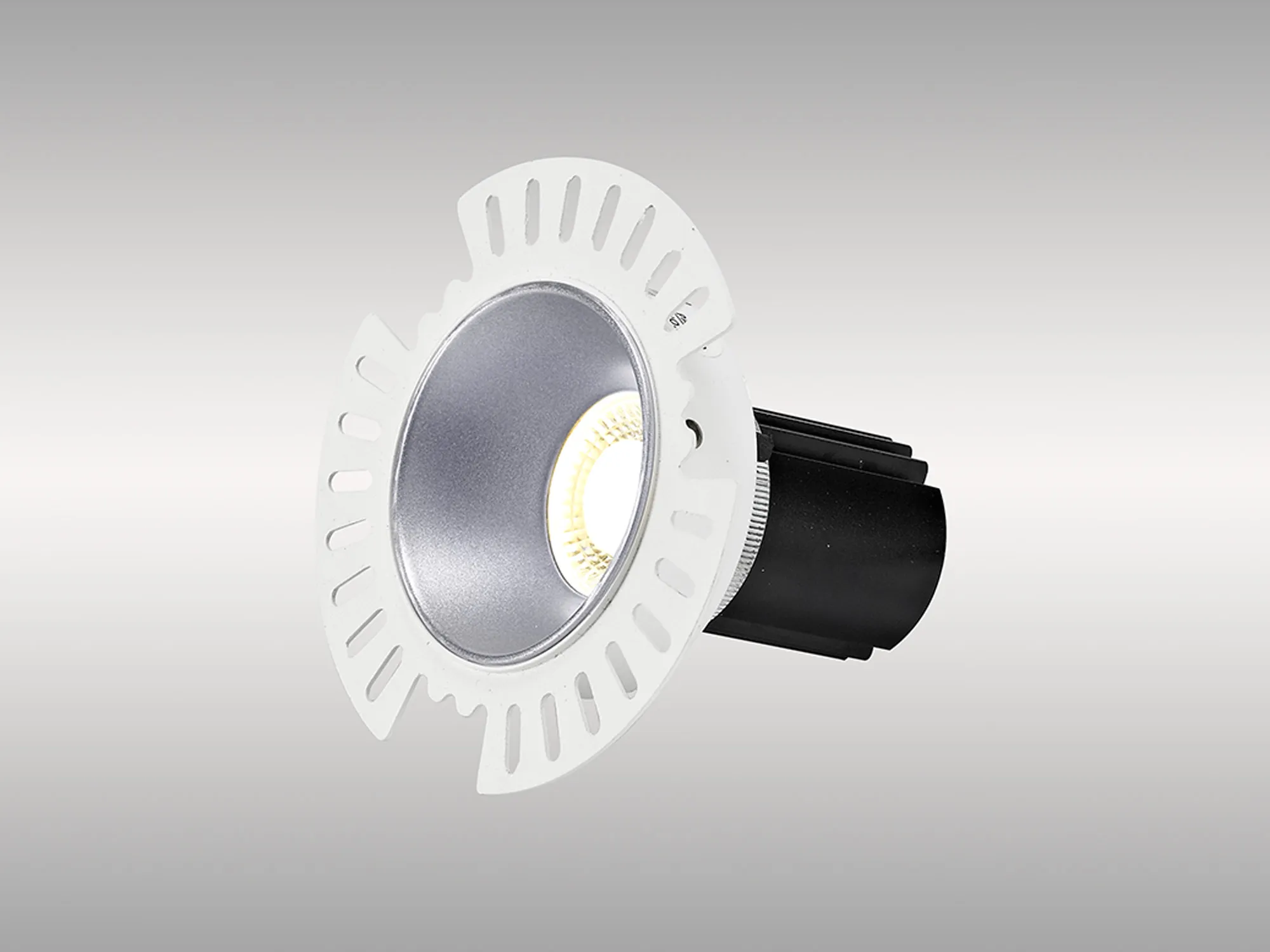 Basy A 12 Tridonic Powered 12W 2700K 1200lm 36° CRI>90 LED Engine Silver Adjustable Recessed Spotlight, IP20 DM201861  Dlux Basy A 12